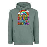Sage name vibrant positivity rainbow art Heavyweight Hoodie - LillyAllenDesigns