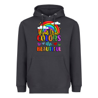 Smoke name vibrant positivity rainbow art Heavyweight Hoodie - LillyAllenDesigns