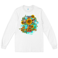 White western belive sunflowers cross Long Sleeve Tee - BarkalooDesign