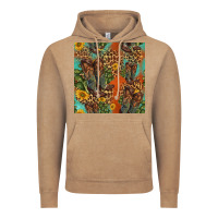 Vintage Coffee western boots and sunflowers seamless pattern Vintage Hoodie - HRA Design Shop