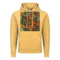 Vintage Mustard western boots and sunflowers seamless pattern Vintage Hoodie - HRA Design Shop