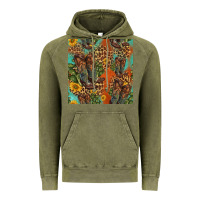 Vintage Olive western boots and sunflowers seamless pattern Vintage Hoodie - HRA Design Shop