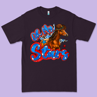 Oh My Stars Horse Premium Tee Designed By Zillion Design Studio
