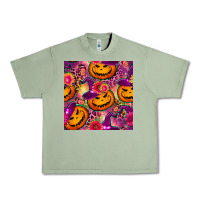 Oil Green halloween witchy pumpkin seamless pattern Urban Heavy Tee - BundleAndBundleShop