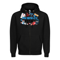 Black pharmacy tech Zipper Hoodie - MaliasSmallBusiness