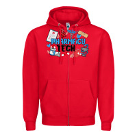 Red pharmacy tech Zipper Hoodie - MaliasSmallBusiness