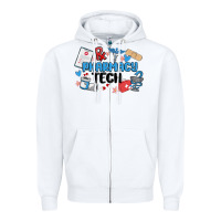 White pharmacy tech Zipper Hoodie - MaliasSmallBusiness