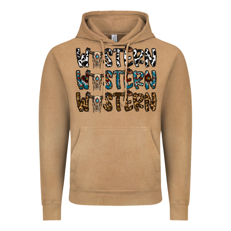 Western Western Western Vintage Hoodie by CowhideDigitalArt | Teevron