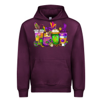 Mauve Wine mardi gras coffee cups cowgirl Urban Hoodie - CowGirlArtShop