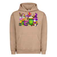 Pigment Burro mardi gras coffee cups cowgirl Urban Hoodie - CowGirlArtShop