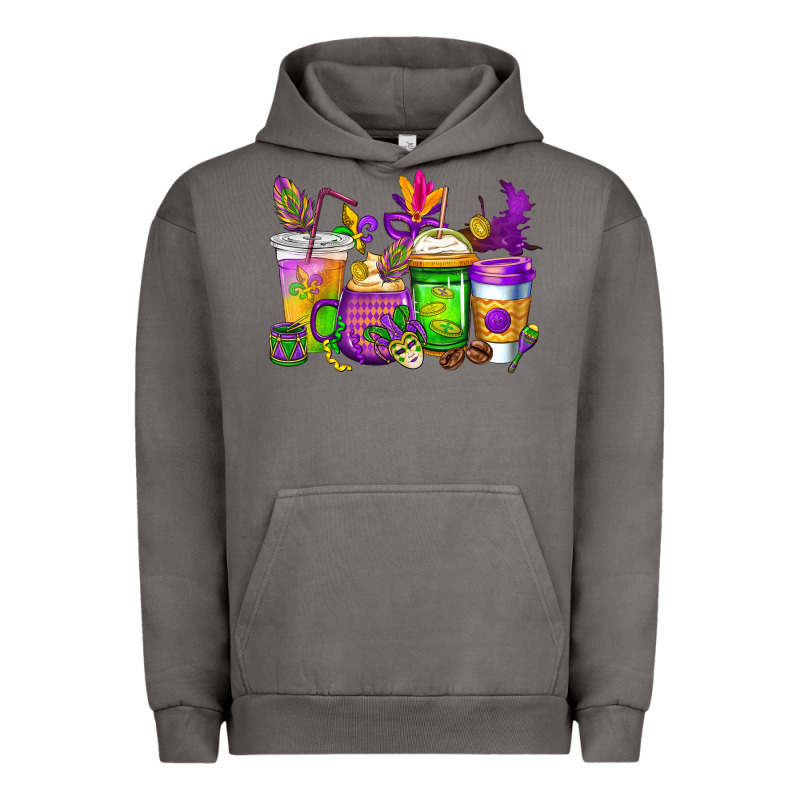 Mardi Gras Coffee Cups Cowgirl Urban Hoodie by CowGirlArtShop | Teevron