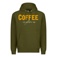 Army Green Coffee Completes Me Premium Hoodie - Bettercallsaul
