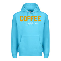 Ocean Blue Coffee Completes Me Premium Hoodie - Bettercallsaul