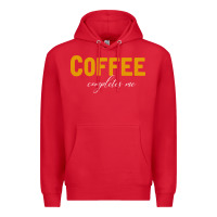 Red Coffee Completes Me Premium Hoodie - Bettercallsaul
