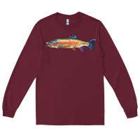 Burgundy Rainbow Trout Long Sleeve Tee - LillyAllenDesigns