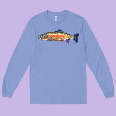 Rainbow Trout Long Sleeve Tee Designed By Lillyallendesigns