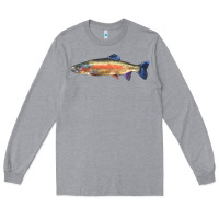 Heather Grey Rainbow Trout Long Sleeve Tee - LillyAllenDesigns