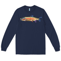 Navy Rainbow Trout Long Sleeve Tee - LillyAllenDesigns
