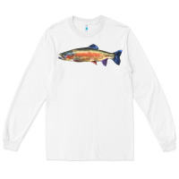 White Rainbow Trout Long Sleeve Tee - LillyAllenDesigns