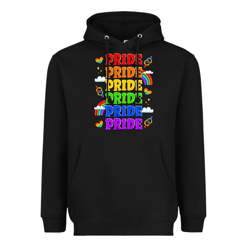 Rainbow Pride Celebration Heavyweight Hoodie by LillyAllenDesigns | Teevron