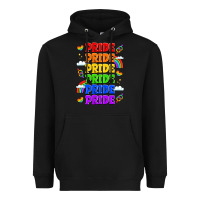 Black rainbow pride celebration Heavyweight Hoodie - LillyAllenDesigns
