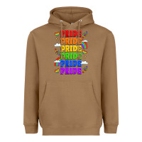 Toasted Coconut rainbow pride celebration Heavyweight Hoodie - LillyAllenDesigns