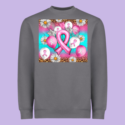 Breast Cancer Balloon Heavyweight Sweatshirt Designed By Artiststas