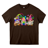 Chocolate Brown hippie gnomes Heavy Core Tee - Zillion Design Studio