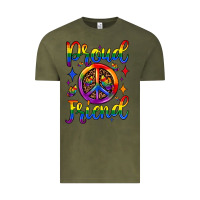 Vintage Olive proud friend Vintage Tee - JahusDesignShop