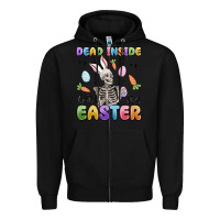 Black dead inside but it's easter Zipper Hoodie - MaliasSmallBusiness