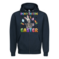 Navy dead inside but it's easter Zipper Hoodie - MaliasSmallBusiness