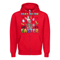 Red dead inside but it's easter Zipper Hoodie - MaliasSmallBusiness