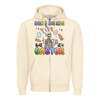 Sandshell dead inside but it's easter Zipper Hoodie - MaliasSmallBusiness