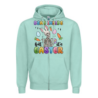 Seafoam dead inside but it's easter Zipper Hoodie - MaliasSmallBusiness
