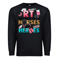 Black rt because nurses need heroes Premium Sweatshirt - LillyAllenDesigns