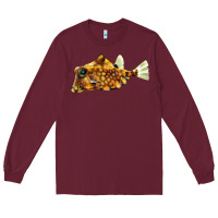 Burgundy humpback turretfish Long Sleeve Tee - LillyAllenDesigns