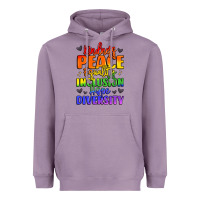 Lavender inspirational words in rainbow colors Heavyweight Hoodie - LillyAllenDesigns
