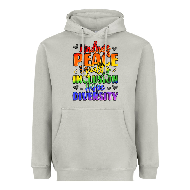 Inspirational Words In Rainbow Colors Heavyweight Hoodie by LillyAllenDesigns | Teevron