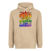 Mushroom inspirational words in rainbow colors Heavyweight Hoodie - LillyAllenDesigns