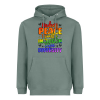 Sage inspirational words in rainbow colors Heavyweight Hoodie - LillyAllenDesigns