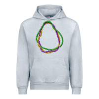 Heather Grey mardi gras beads Urban Hoodie - CowGirlArtShop
