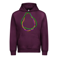 Mauve Wine mardi gras beads Urban Hoodie - CowGirlArtShop
