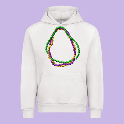 Mardi Gras Beads Urban Hoodie Designed By Cowgirlartshop