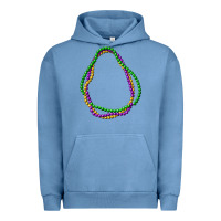 Pigment Pebble Blue mardi gras beads Urban Hoodie - CowGirlArtShop