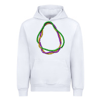 White mardi gras beads Urban Hoodie - CowGirlArtShop