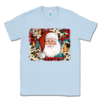Dusty Blue cowhide santa cookie socks background Classic Tee - AdoDesignShop