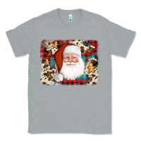 Heather Grey cowhide santa cookie socks background Classic Tee - AdoDesignShop
