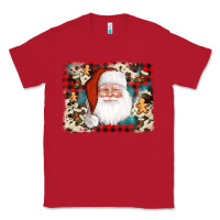 Red cowhide santa cookie socks background Classic Tee - AdoDesignShop