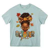 Arona october girl afro woman fall Heavy Core Tee - texasbilliewilder