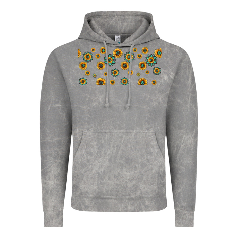 Sunflowers And Turquoise 16oz Libbey Glass Vintage Hoodie by HRA Design Shop | Teevron